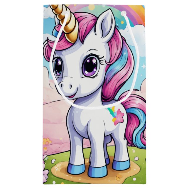 Unicorn Geschenktasche Kleine Geschenktüte (Rückseite)