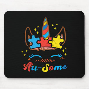 Unicorn Gesicht Puzzle Autismus Sensibilisierung f Mousepad
