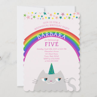 Unicorn Girl Birthday Einladung
