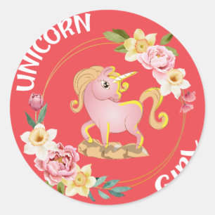 Unicorn Girl Illustration Sticker