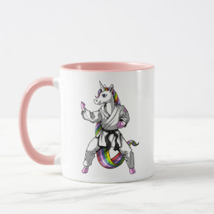 Unicorn Girl Karate Ninja Tasse