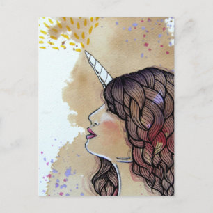 Unicorn Girl Postkarte