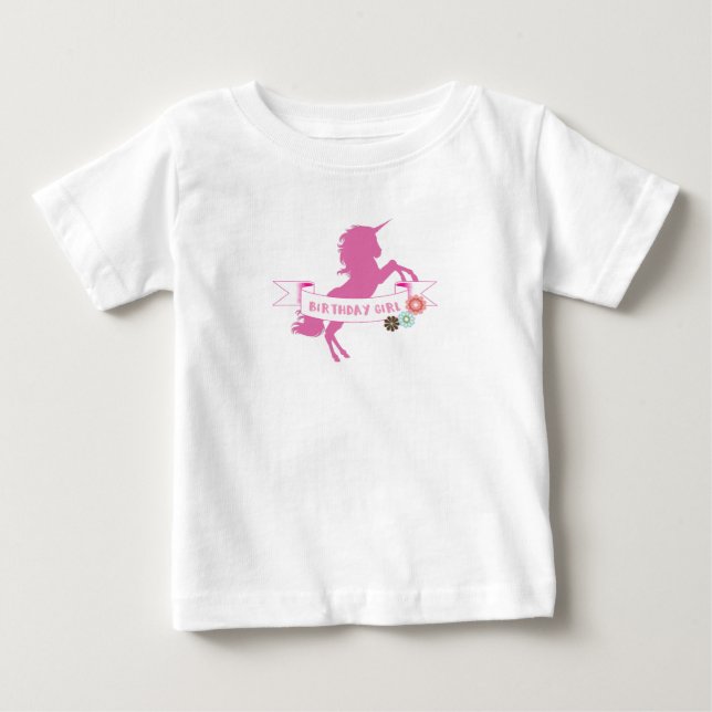 Unicorn Girls Birthday Unicorn Baby T-shirt (Vorderseite)