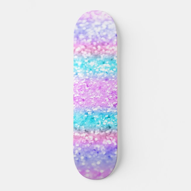 Unicorn Girls Glitzer #15 #shiny Skateboard (Vorderseite)