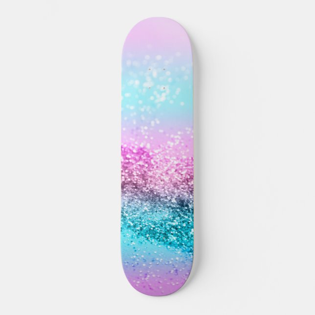 Unicorn Girls Glitzer #16 Skateboard (Vorderseite)