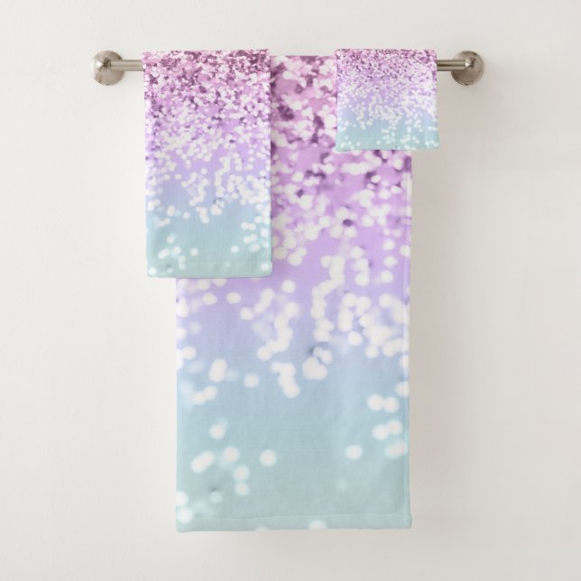 Unicorn Girls Glitzer #1d (Imitate Glitzer) #paste Badhandtuch Set (Insitu)