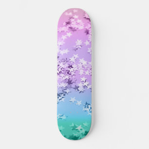 Unicorn Girls Glitzer Stars #1 #shiny Skateboard
