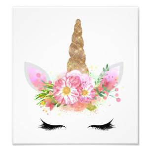Unicorn Girls Kinderzimmer Kunst, Dichtung und Mus Fotodruck
