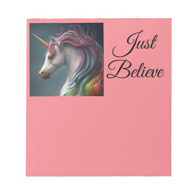 Unicorn glaubt nur Notepad Notizblock (Vorderseite)
