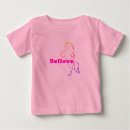 Unicorn Glauve Design - Baby Fine Jersey T - Shirt