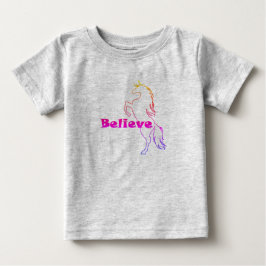 Unicorn Glauve Design - Baby Fine Jersey T - Shirt