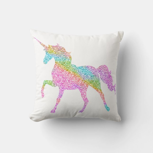 Unicorn-Glitzer-Kissen Kissen (Vorderseite)