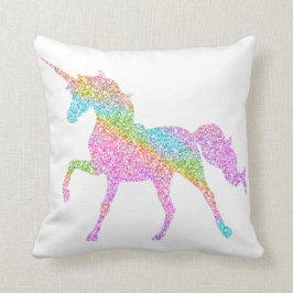 Unicorn-Glitzer-Kissen Kissen