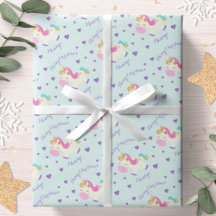 Unicorn Glitzer Rainbow Aqua Weihnachten