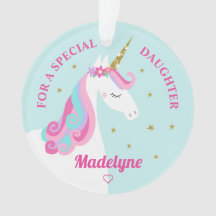 Unicorn Gold Glitzer Daughter Weihnachten