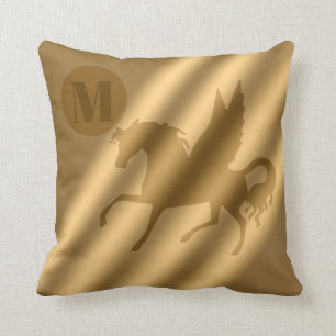 Unicorn Gold Luxury Monogram Kissen