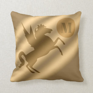 Unicorn Gold Luxury Monogram Kissen