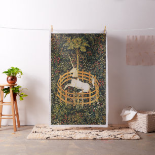 UNICORN GOTHIC FANTASY BLUME, FLORALMOTIFS grün Stoff