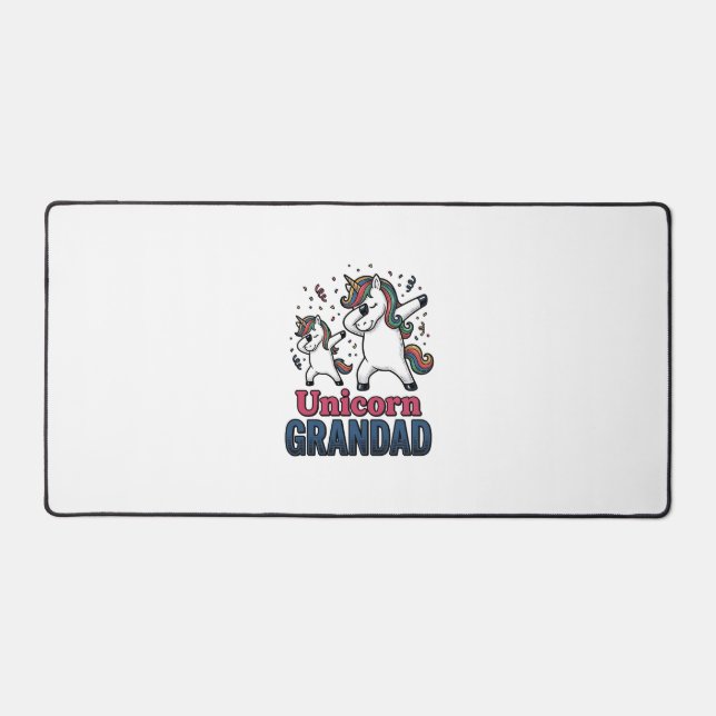 Unicorn Grandad Vintage Engraving Shirt Design_1 Schreibtischunterlage (Vorderseite)
