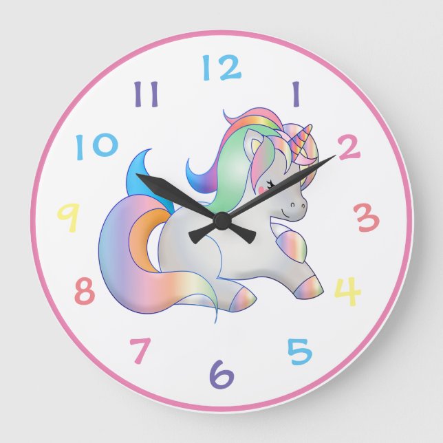 Unicorn Große Wanduhr (Vorderseite)