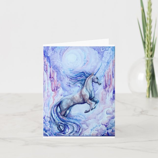 Unicorn Grußkarte Karte (Vorderseite)