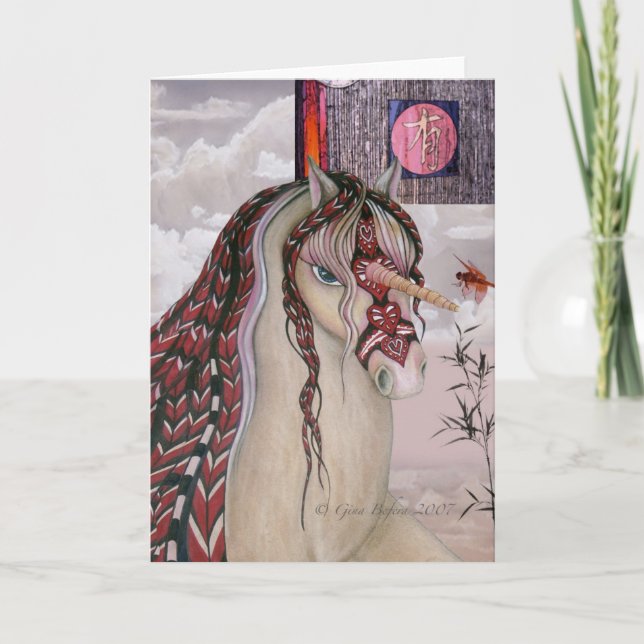 Unicorn Grußkarte Karte (Vorderseite)