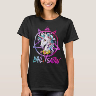 Unicorn Hail Satan Death Metal Rainbow Rave Männer T-Shirt