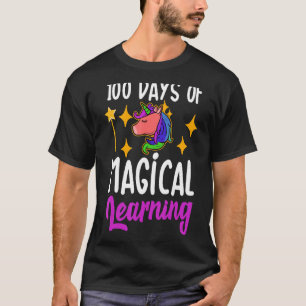 Unicorn Happy 100 Days of School Magical Learning T-Shirt