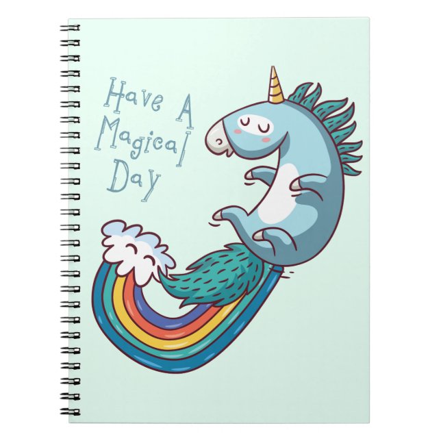 Unicorn "Have a Magical day" Notizblock (Vorderseite)