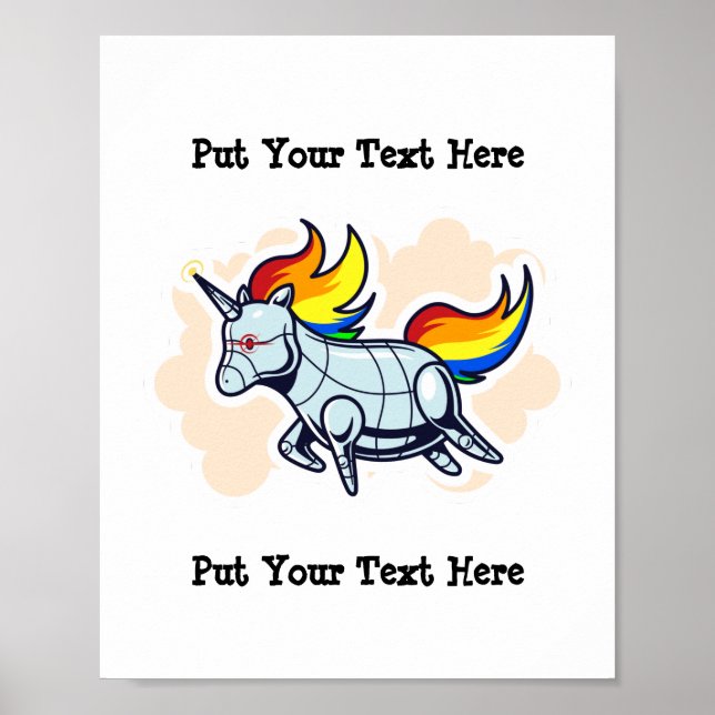 Unicorn Head clipart | Iron Unicorn Clipart Poster (Vorne)