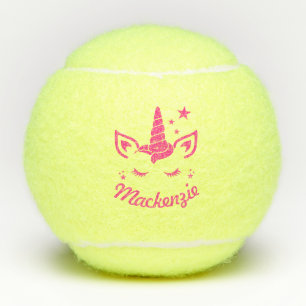 Unicorn Head Personalisiert Kids Name Tennisbälle