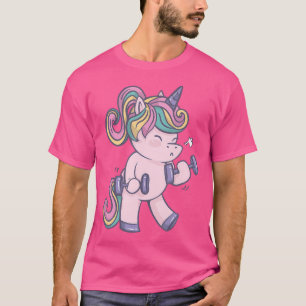 Unicorn Heften Gewichte Kreatur Mythologisches Gew T-Shirt
