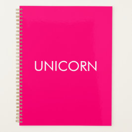 Unicorn heiß rosa Custom Moderne Typografie lustig Planer