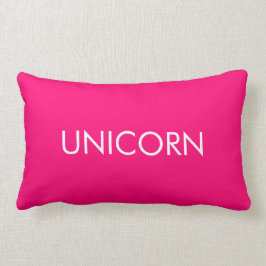 Unicorn, heiß rosa Fuchsienweiß, Sonderminimalist Lendenkissen