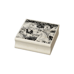UNICORN HERD, PFERDE FANTASY RUBBER BRIEFMARKE *Na Gummistempel