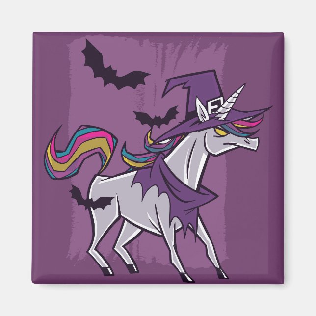 Unicorn Hexe Magnet (Vorne)
