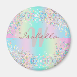 Unicorn Holographic Glitzer Magnet