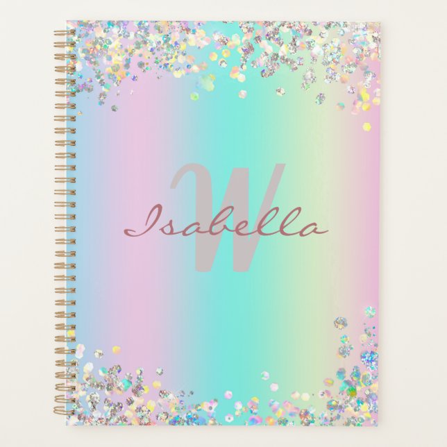 Unicorn Holographic Glitzer Planer (Vorderseite)