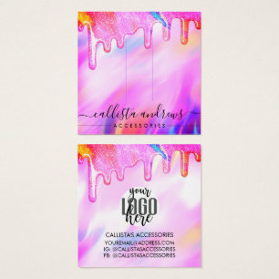 Unicorn Holographic Glitzer Tropfen Logo-Haarschni