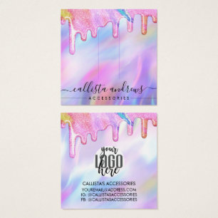 Unicorn Holographic Glitzer Tropfen Logo-Haarschni