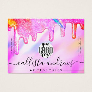 Unicorn Holographic Glitzer Tropfens Logo-Armband
