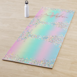 Unicorn Holographic Glitzer Yogamatte