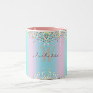Unicorn Holographic Glitzer Zweifarbige Tasse