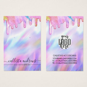 Unicorn Holographic Parties scintillant Drips Logo