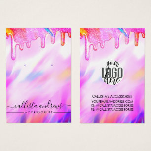 Unicorn Holographic Parties scintillant Drips Logo