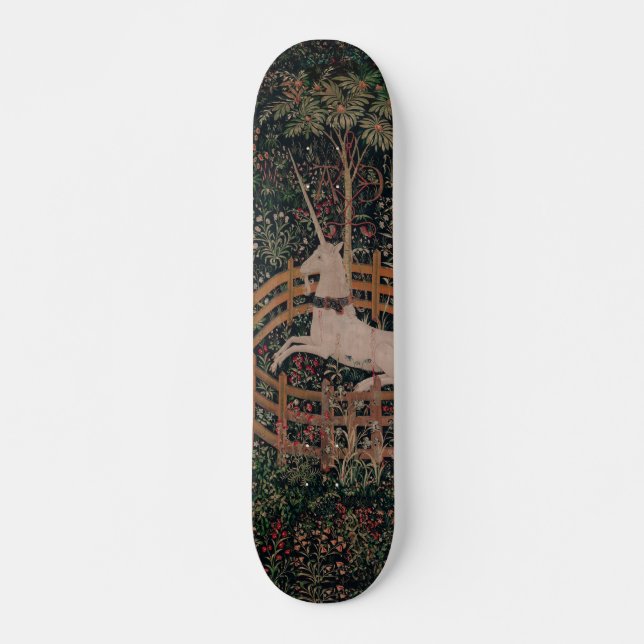 Unicorn Hunt Medieval Art - Unicorn Rests in Garde Skateboard (Vorne)
