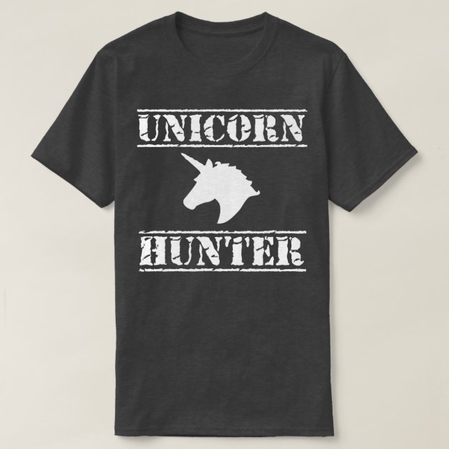 Unicorn Hunter Mens Horse Spaß Novelty T-Shirt (Design vorne)