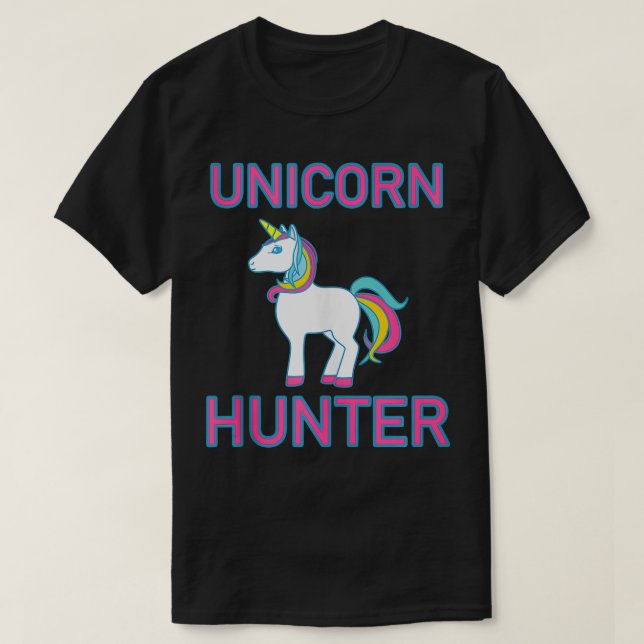 Unicorn Hunter Rainbow Myth Fairytale Unicorn Colo T-Shirt (Design vorne)