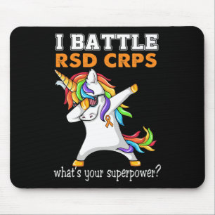 Unicorn I Battle RSD CRPS Awareness Mousepad