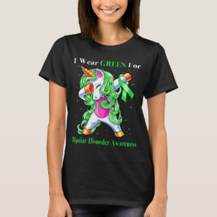 Unicorn Ich trage Grün für die Auswartung bipolare T-Shirt